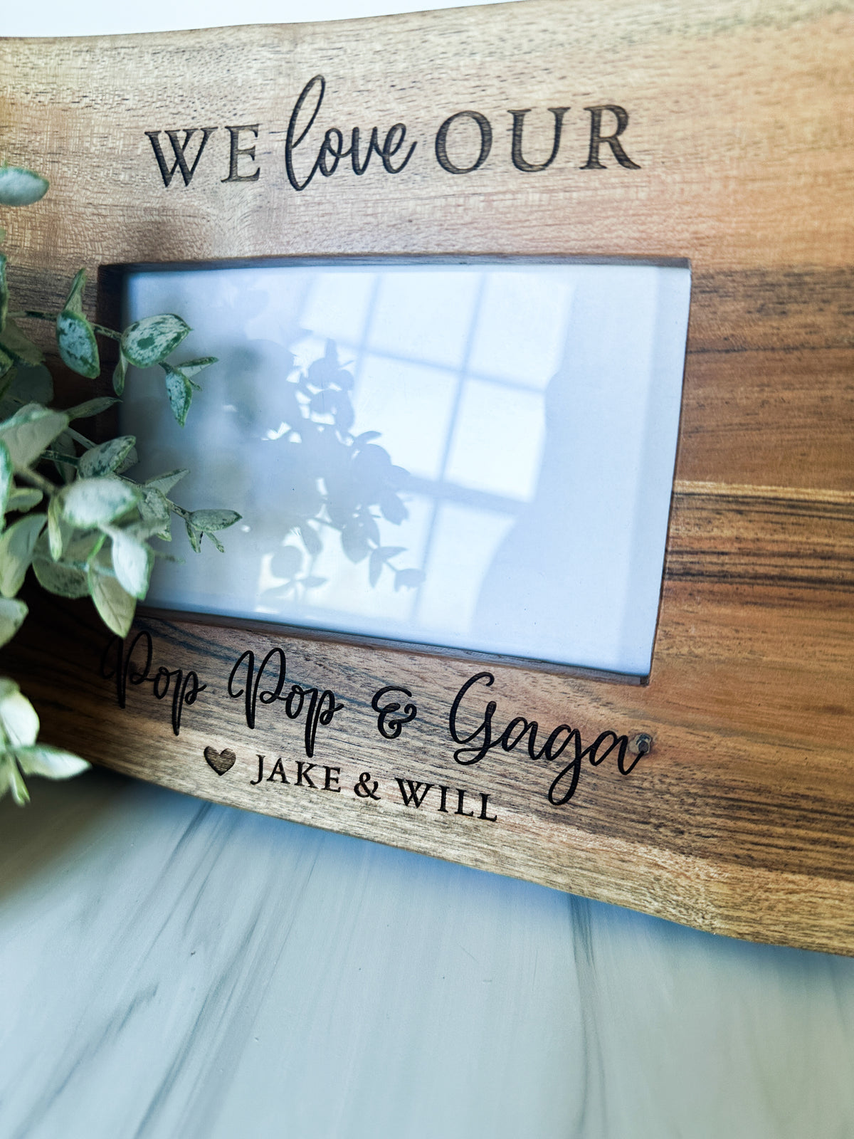 Custom Engraved Acacia Wood Photo Frame