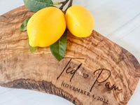 Lux Personalized Olivewood Serving Board