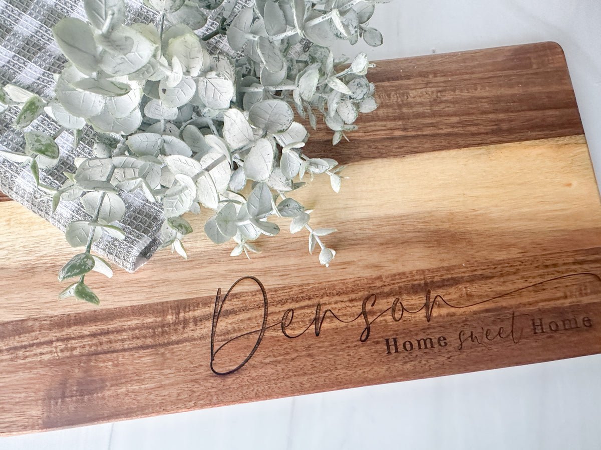 Personalized Engraved Long Paddle Serving Board