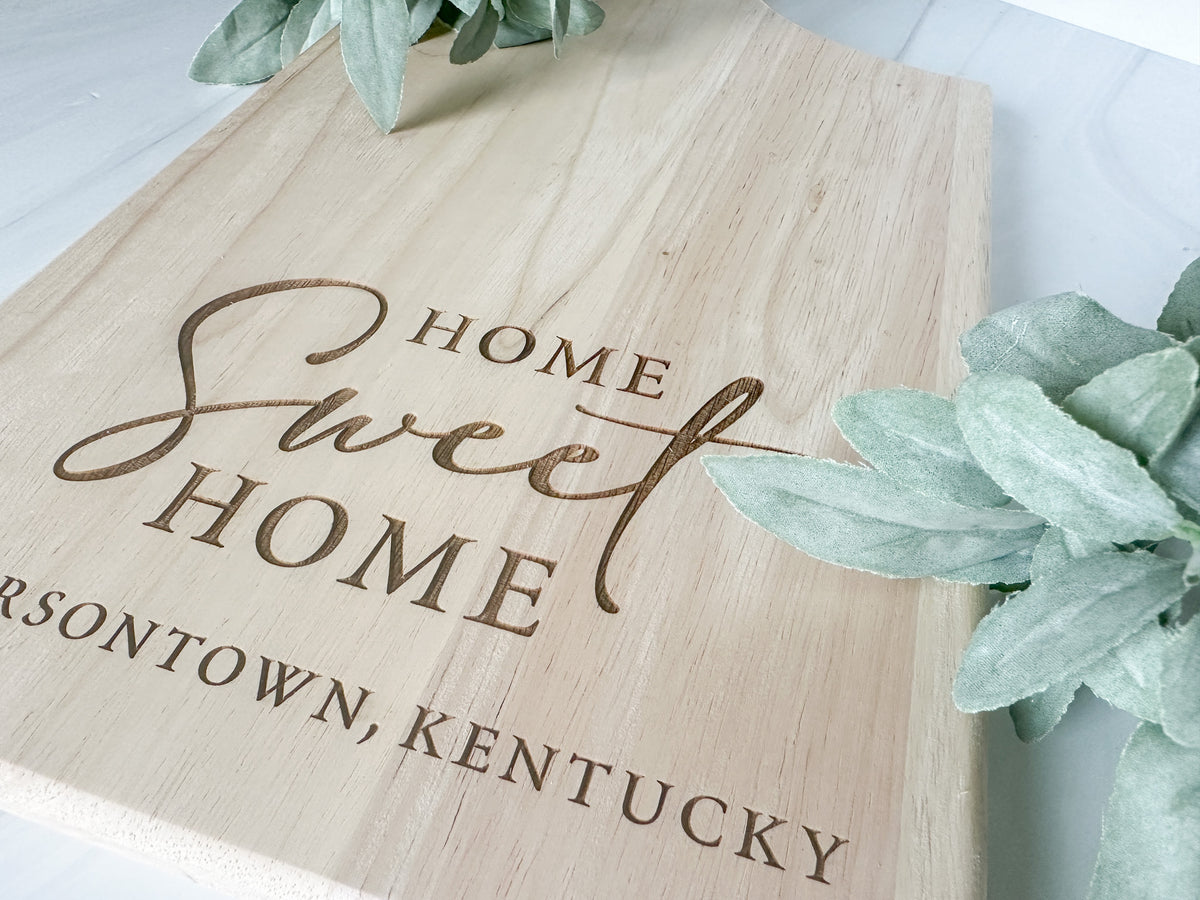 Personalized Rubberwood Cutting Board