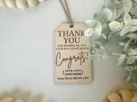 Thank You/Congrats Home Branded Gift Tag