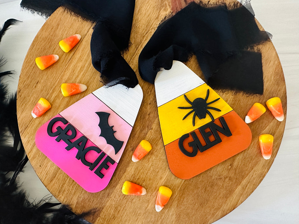 Candy Corn Boo Bag Tag Halloween DIY Creative Kit for Kids