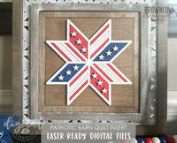 Patriotic Barn Quilt INSERT for Interchangeable Lattice Frame