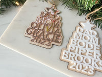 Personalized Family Christmas Tree Ornament