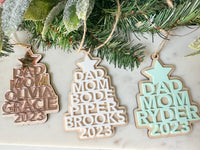 Personalized Family Christmas Tree Ornament