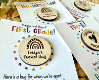 Pocket Hug Token, Back to School Pocket Token, First Day Jitters Pocket Hug, First Day of School Pocket Token, 1st Day of School Pocket Hug