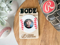 Custom Fridge Baseball Photo Magnet