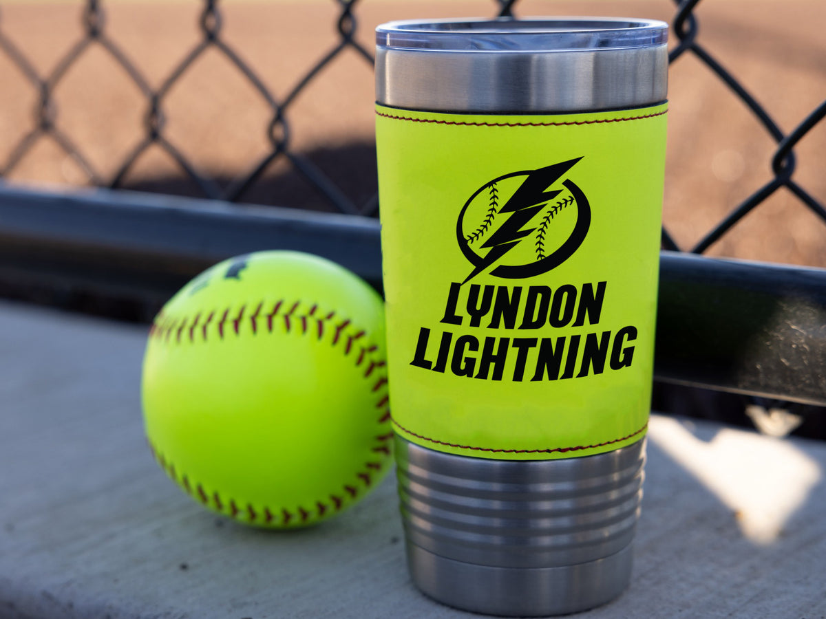 Baseball/Softball Leatherette 20oz. Engraved, Personalized Tumblers