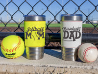 Baseball/Softball Leatherette 20oz. Engraved, Personalized Tumblers