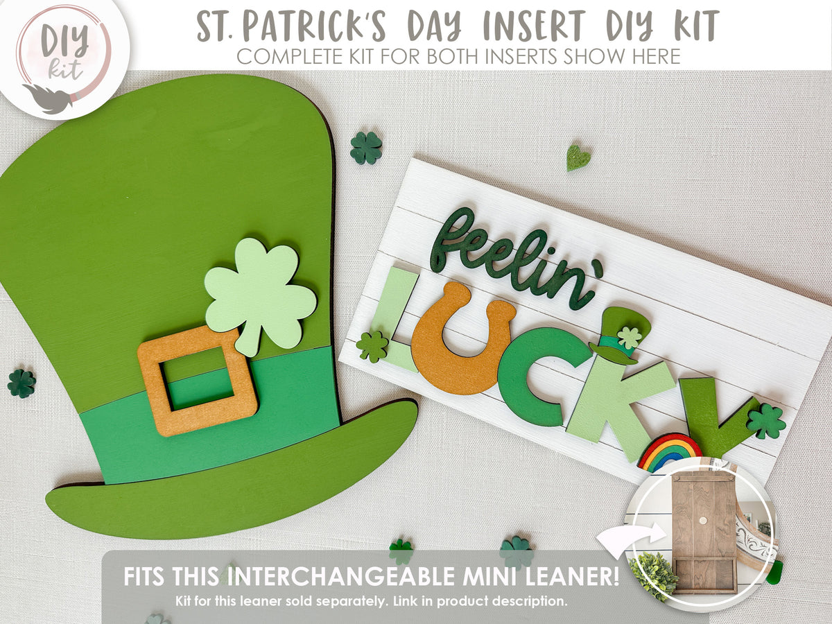 St. Patrick's Day INSERT DIY Kit for Interchangeable Leaner Sign