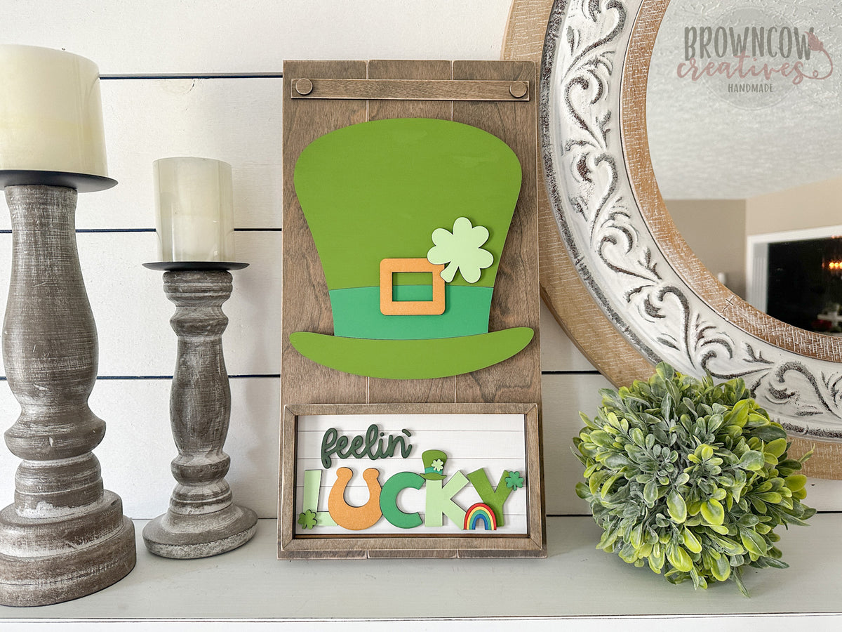 St. Patrick's Day INSERT DIY Kit for Interchangeable Leaner Sign