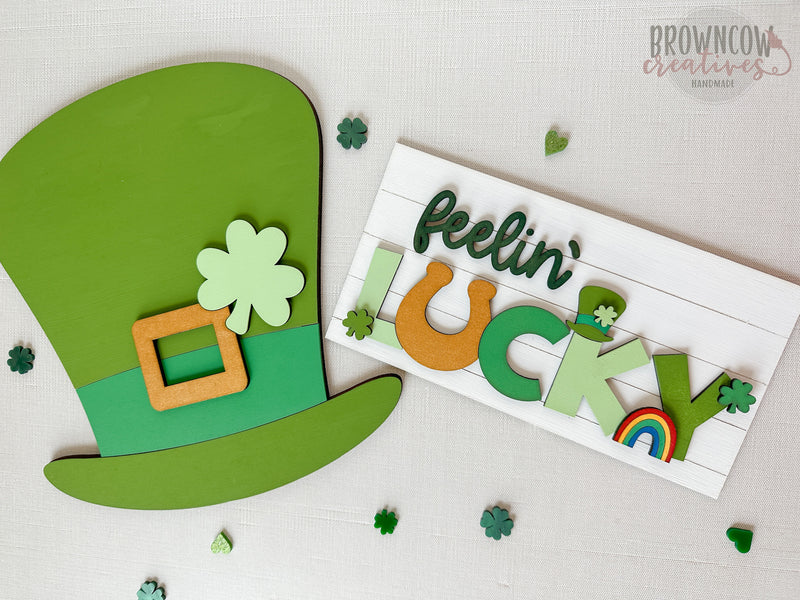 St. Patrick's Day INSERT DIY Kit for Interchangeable Leaner Sign