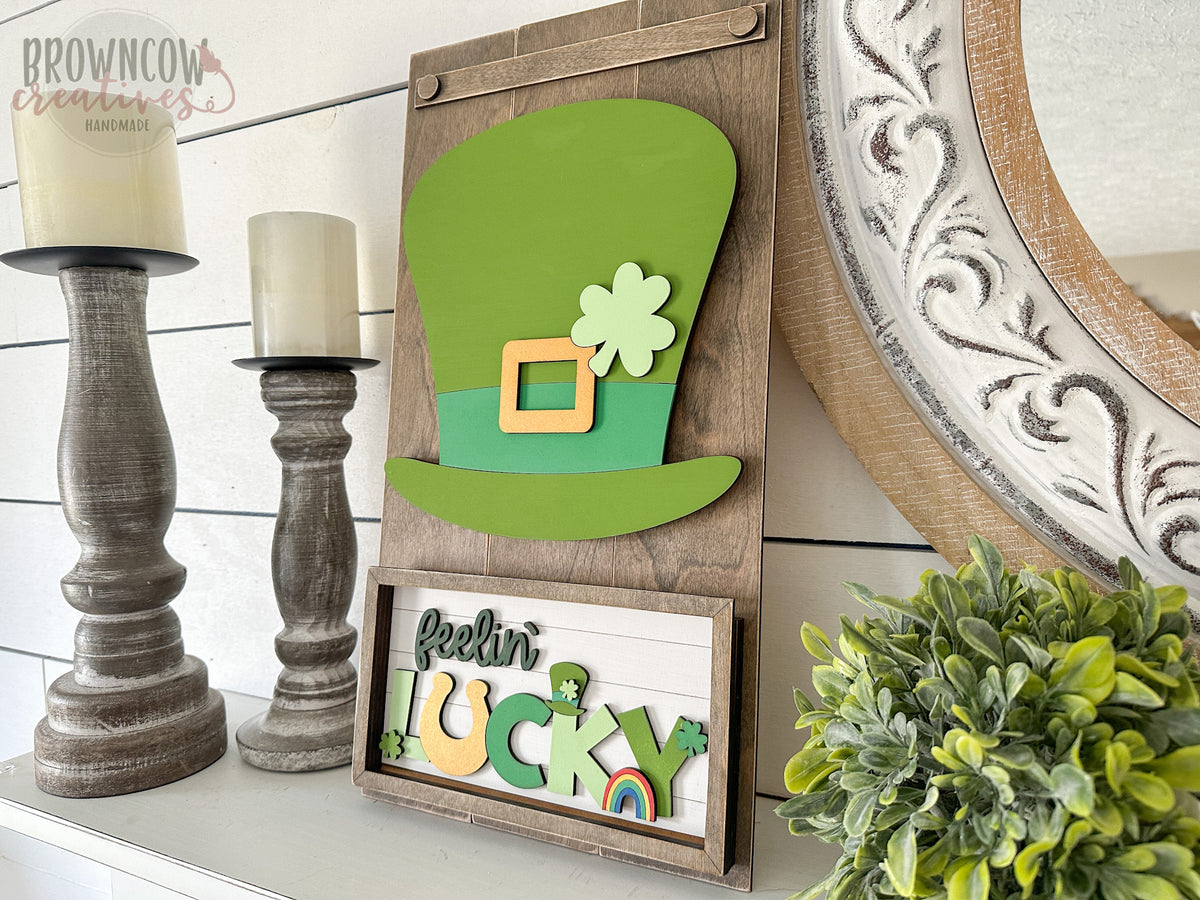 St. Patrick's Day INSERT DIY Kit for Interchangeable Leaner Sign