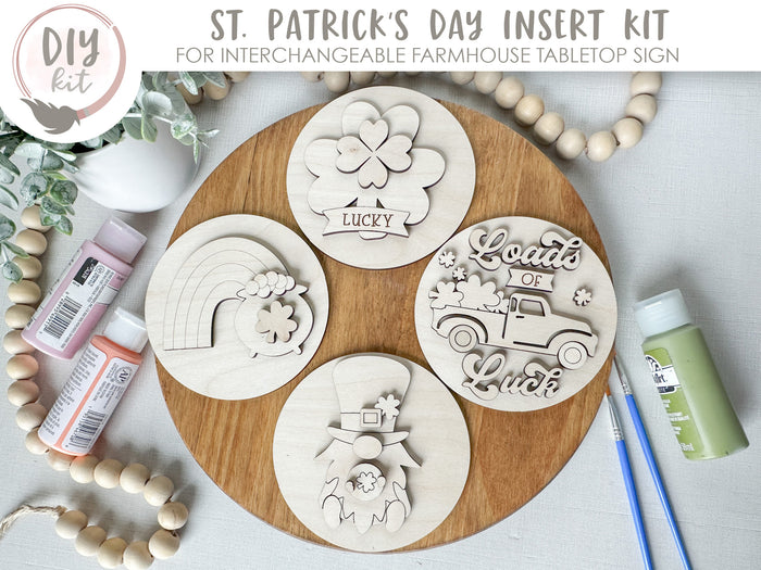 St. Patrick's Day DIY Inserts for Farmhouse Tabletop Sign