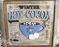 Winter Hot Cocoa Farmhouse Interchangeable Insert Laser File