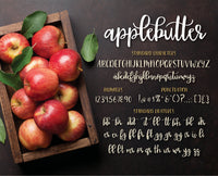 Applebutter Script Font, Handlettered Font, Hand Lettered Font, Handwritten Font, Hand Written Font, Commercial Use Font, Calligraphy Font