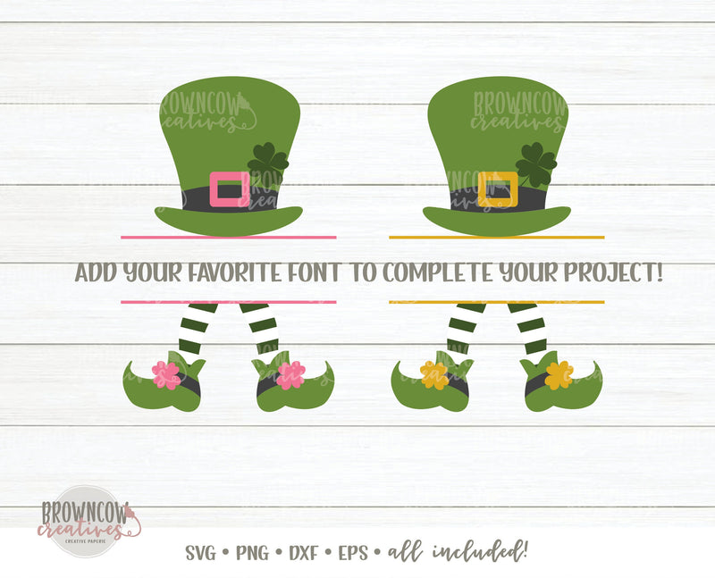 St. Patrick's Day SVG, Leprechaun Monogram SVG,  Font Not Included, St. Patty's Day SVG, Cut File,