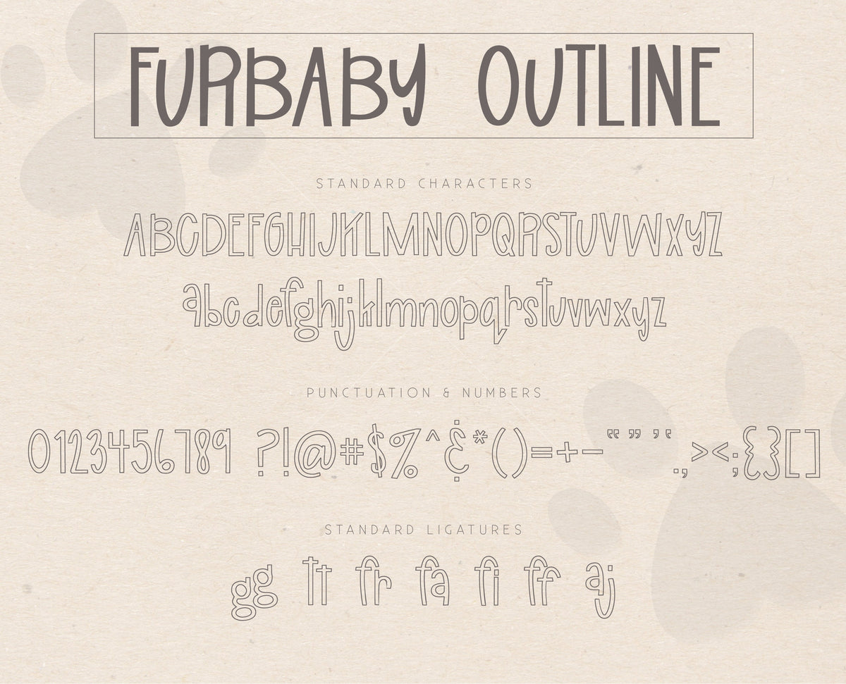 Furbaby Font Duo, Fonts for Crafting, Cut Fonts, Hand Made Font, Quirky Fonts, Unique Font, Fun Font, Puppy Font, Dog Font, Dog Crafts