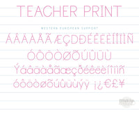 Teacher Print Font, School Doodles Font, Teacher Handwriting Font, Commercial Use Font, Teacher Writing Font, School Doodles