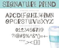 Signature Blend Font, Fonts for Commercial Use, Fun Fonts, Handwritten Font, Craft Font, Fonts for Etsy Sellers