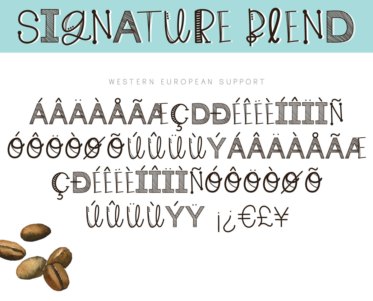 Signature Blend Font, Fonts for Commercial Use, Fun Fonts, Handwritten Font, Craft Font, Fonts for Etsy Sellers