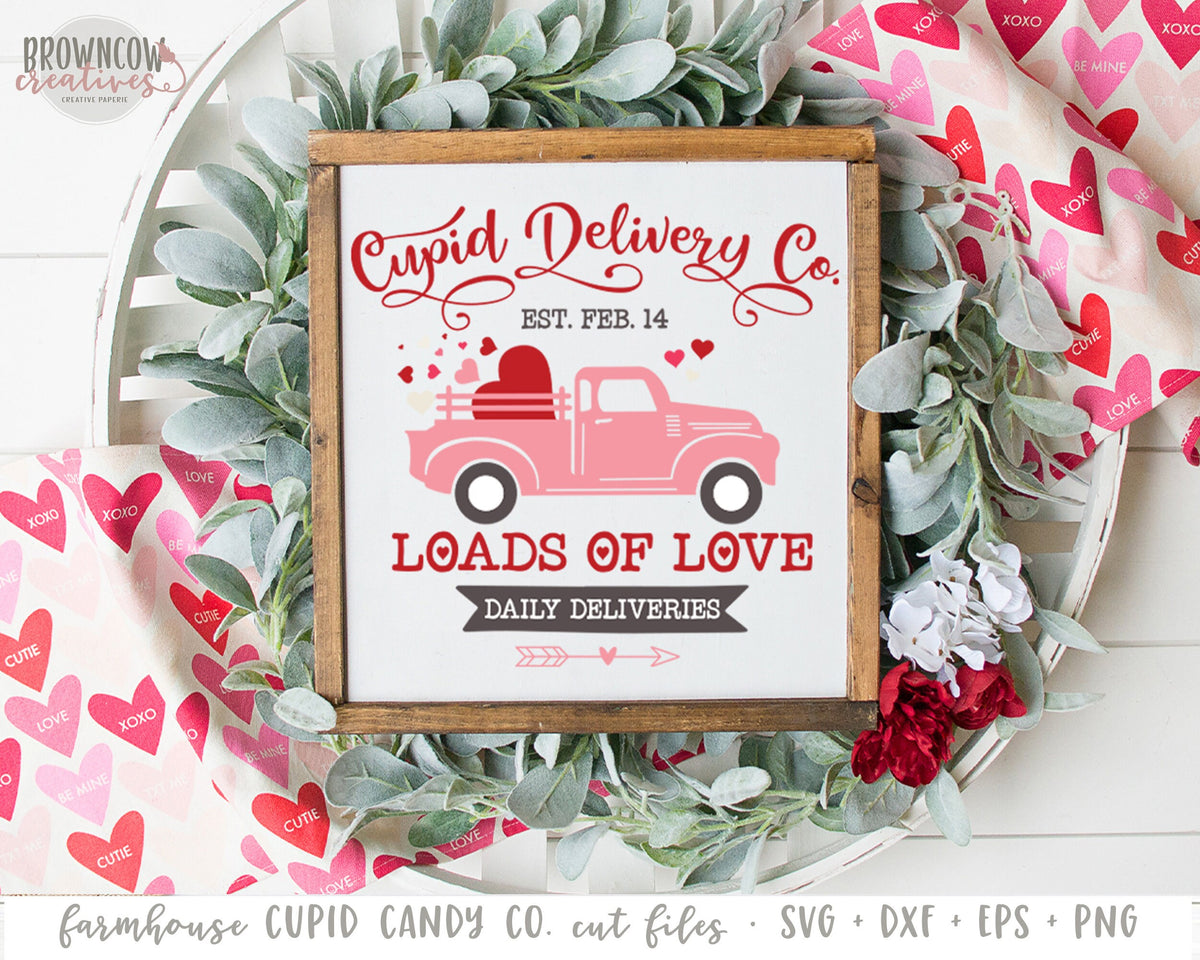 Farmhouse Valentine SVG, Cupid Delivery SVG File, Digital File, Instant Download