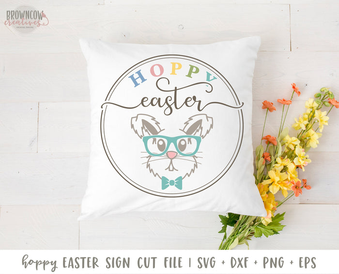 Hoppy Easter Farmhouse Sign SVG File, Digital File, Instant Download