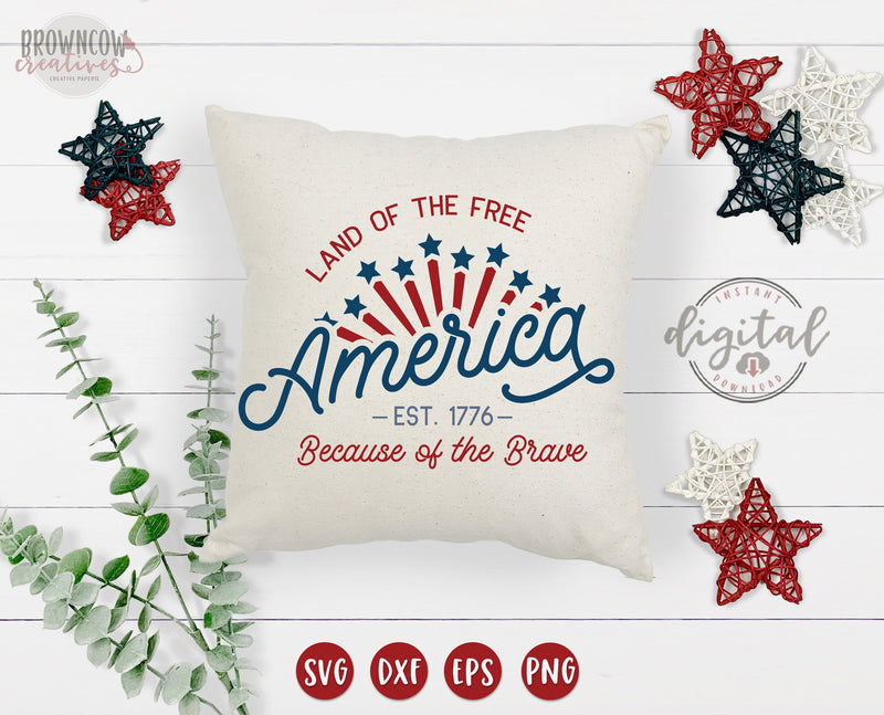 Farmhouse America Fourth of July Sign or Shirt SVG/Cut File DIGITAL FILE