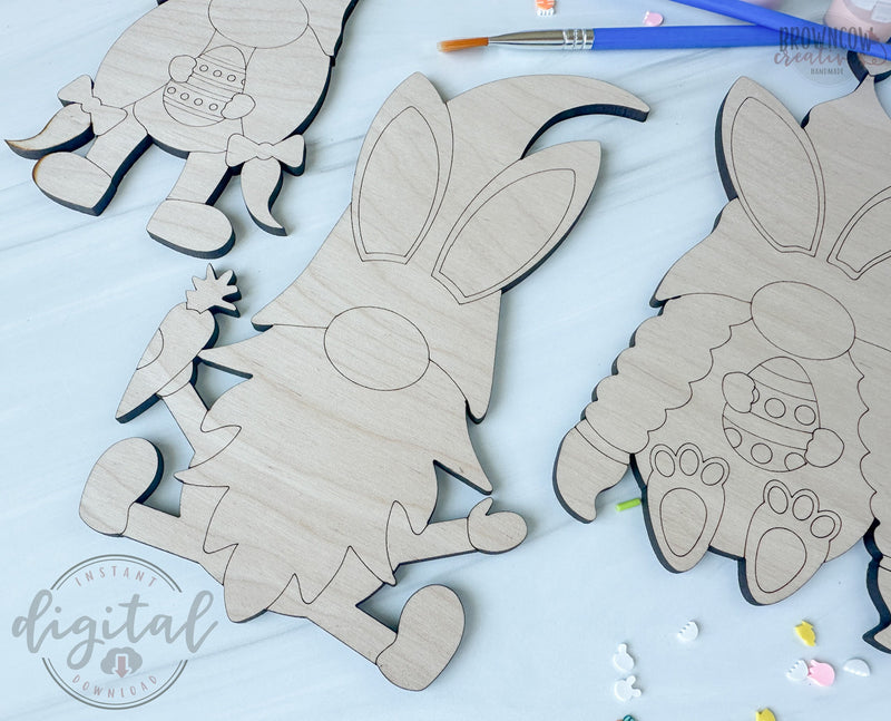 Easter Gnome DIY Paint Laser File, Easter Gnome SVG, Easter Gnome Laser Cut Files, Easter Gnome Laser Files