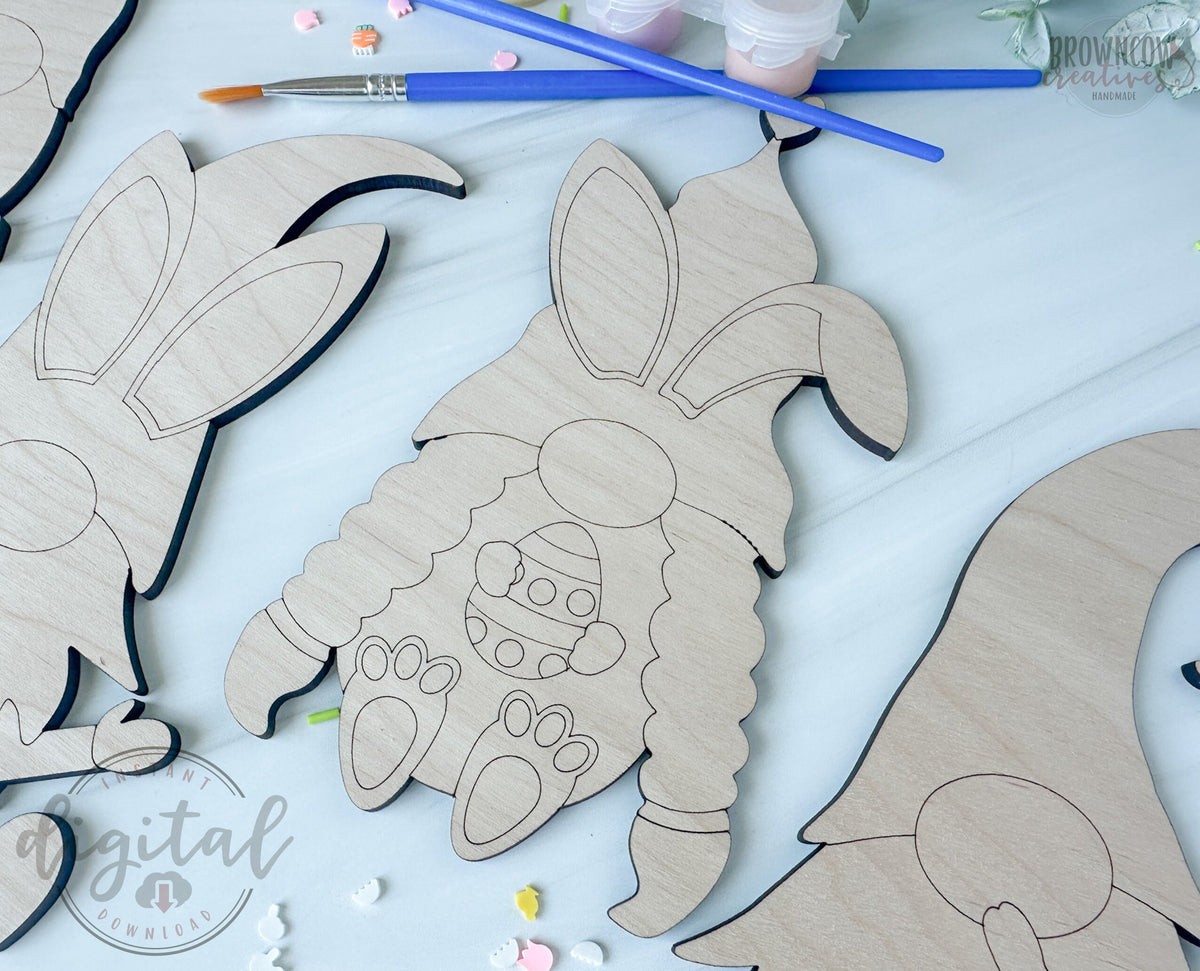 Easter Gnome DIY Paint Laser File, Easter Gnome SVG, Easter Gnome Laser Cut Files, Easter Gnome Laser Files