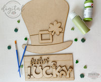 St. Patrick's Day Insert for Interchangeable Mini Leaner, St. Patrick's Day Laser Cut Files, St. Patrick's Day Home Decor Laser Files