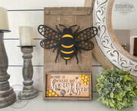 Honey Bee Spring Insert for Interchangeable Mini Leaner, Honey Bee Spring Laser Cut Files, Spring Honey Bee Files for Crafters