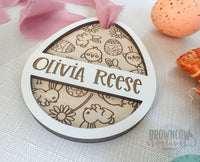 Easter Basket Tag Laser Cut File, Easter SVG, Easter Basket Tag SVG, Laser File