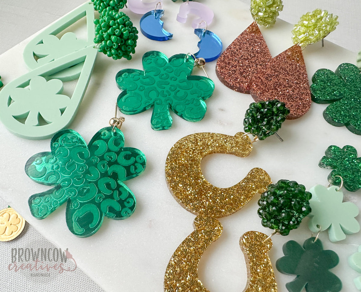 St. Patrick's Day Earring Laser Cut Files, St Patrick's Day Earring Cut Files, St. Patrick's Day Earrings SVG, Earring Laser Cut Bundle