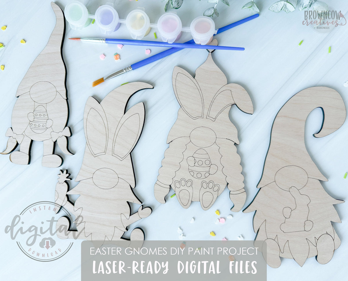 Easter Gnome DIY Paint Laser File, Easter Gnome SVG, Easter Gnome Laser Cut Files, Easter Gnome Laser Files