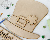 St. Patrick's Day Insert for Interchangeable Mini Leaner, St. Patrick's Day Laser Cut Files, St. Patrick's Day Home Decor Laser Files