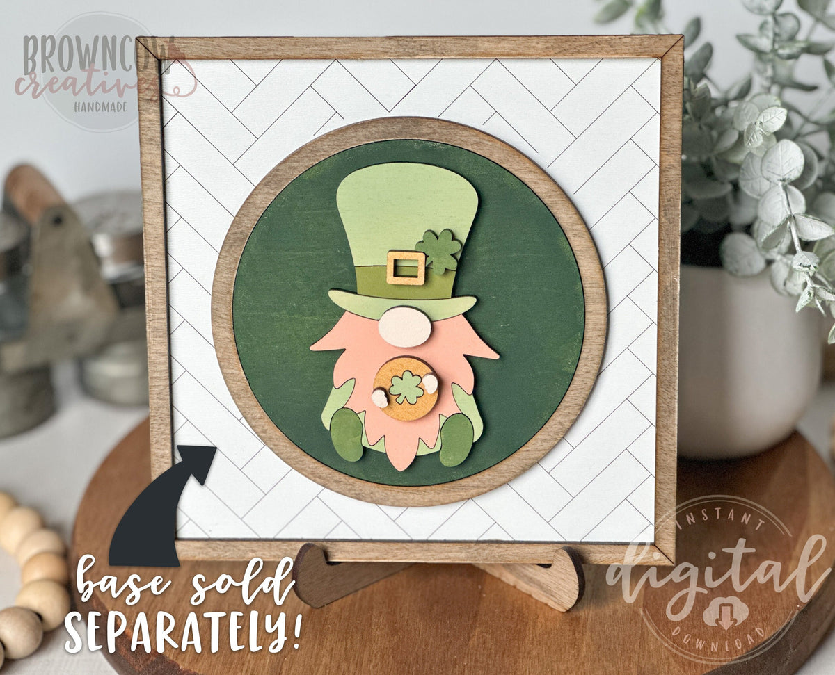 St. Patrick's Day Round Mini Sign Insert Laser Files, St. Patrick's Day DIY Paint Kit Laser Files, Interchangeable Sign Insert Cut Files