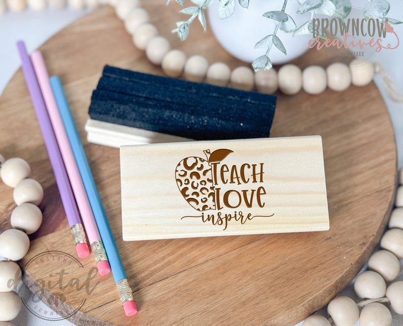 Teacher Eraser Laser File, Teacher Appreciation Gift Laser Files, Teacher SVG, Teacher Eraser Engraving Designs Laser File