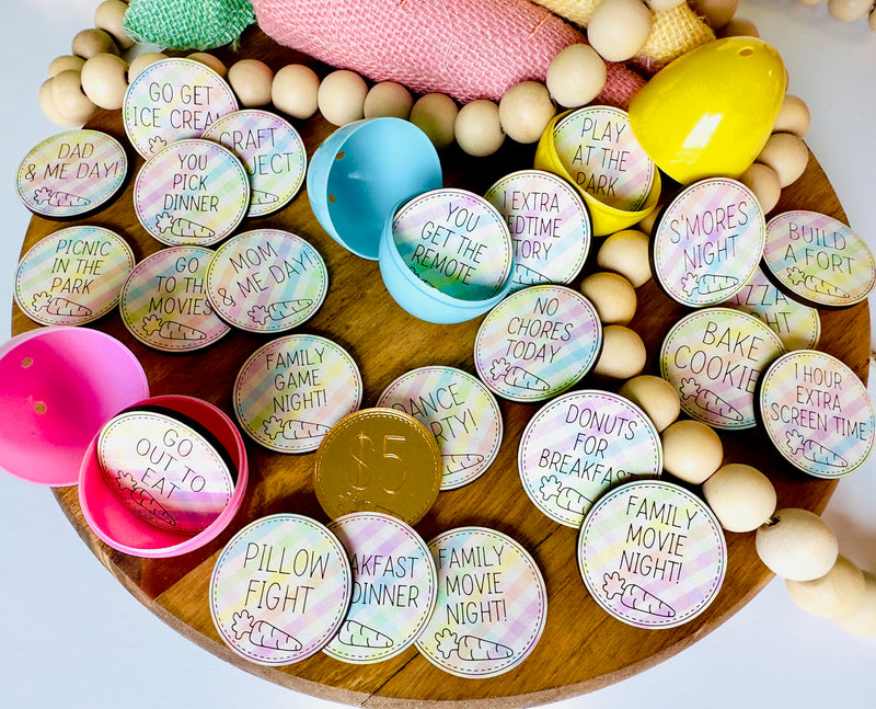 Easter Tokens, Customizable Easter Tokens, Easter Basket Ideas, Easter Gifts