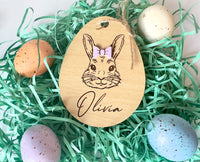 Engraved Easter Basket Tag, Customized Easter Basket Tag