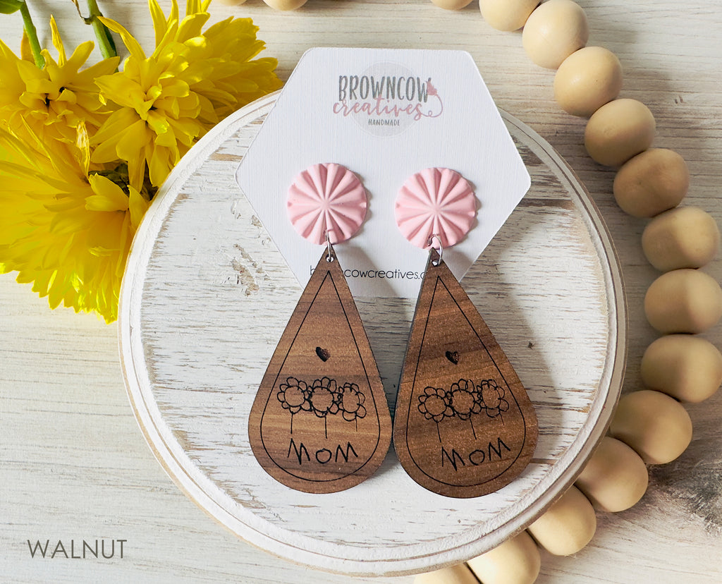 Mother's Day Gift, Mother's Day Earrings, Kids Drawing Earrings, Custom Engraved Kids Drawing, Engraved Earrings, Custom Kids Drawing Gift