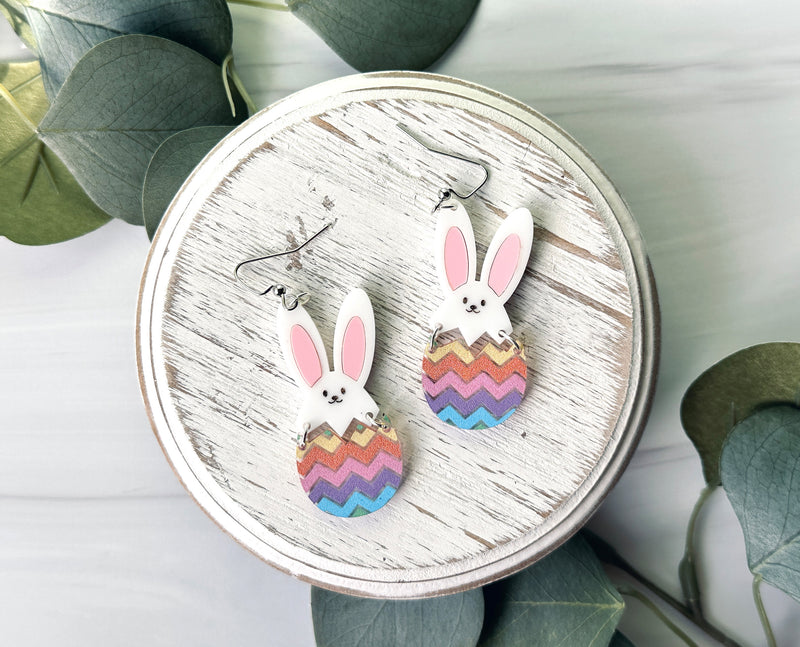 Easter Earrings, Easter Egg Earrings, Easter Jewelry, Cracked Egg Easter Earrings, Easter Basket Stuffers