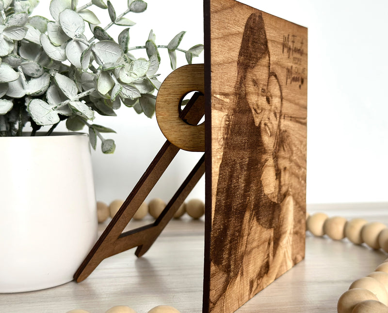 Mother's Day Gift, Engraved Photo on Wood, Engraved Photo on Wood, Personalized Mother's Day Gift, First Mother's Day Gift