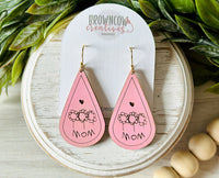 Unique Mother's Day Gift, Engraved Kids Drawing Earrings, Mothers Day Gift, Engraved Earrings, Wood Earrings, Dangle Earrings, Gifts for Her