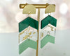 Green and Gold Arrow Drop Earrings, St. Patrick's Day Arrow Earrings