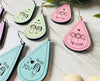 Unique Mother's Day Gift, Engraved Kids Drawing Earrings, Mothers Day Gift, Engraved Earrings, Wood Earrings, Dangle Earrings, Gifts for Her