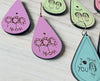 Unique Mother's Day Gift, Engraved Kids Drawing Earrings, Mothers Day Gift, Engraved Earrings, Wood Earrings, Dangle Earrings, Gifts for Her