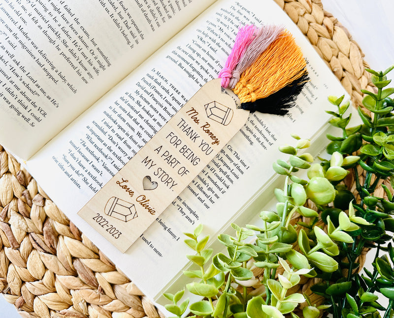 Personalized Teacher Bookmark, Engraved Teacher Bookmark, Personalized Teacher Appreciation Week Gift, Custom Teacher Gifts