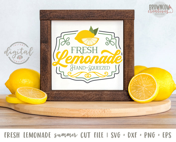 Fresh Lemonade Summer Farmhouse SVG/Cut File