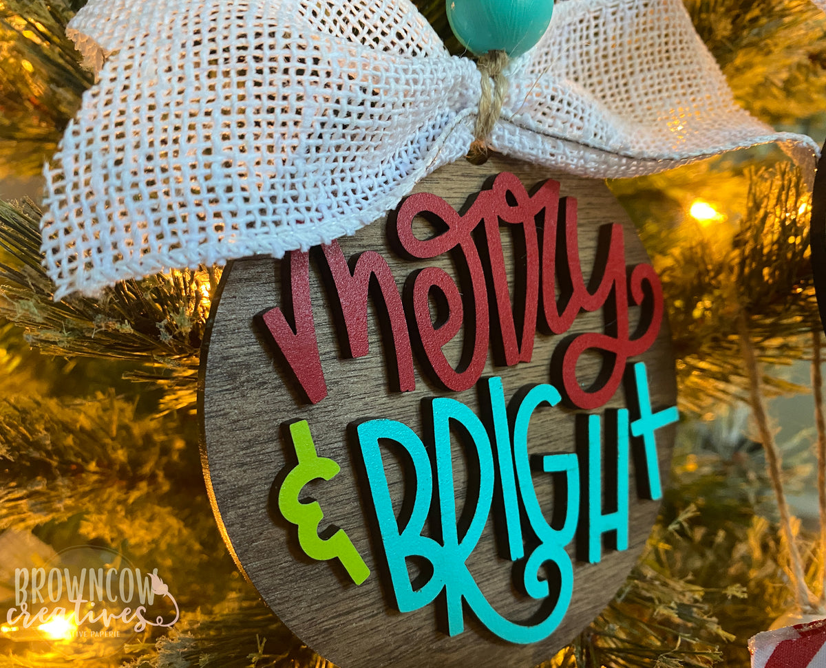 Fun and Festive Christmas Ornament, Merry & Bright Ornament, Bah Humbug Ornament, December 25 Ornament